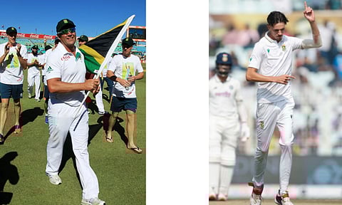 (L) South African great Jacques Kallis (Photo: espncricinfo) and (R) South African cricketer Marco Jansen (Photo: Instagram/marco7jansen)