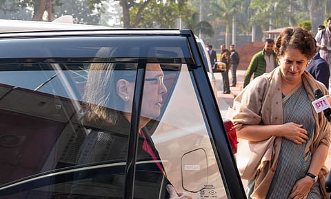 Congress leader Sonia Gandhi and party's General Secretary Priyanka Gandhi Vadra arrive at the Parliament during the Winter Session, in New Delhi, Wednesday, Dec. 3, 2025 (PTI)&nbsp;