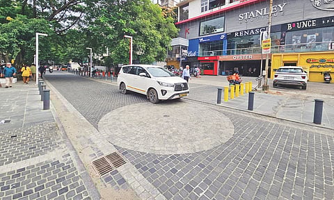 Footpath raised by 25 mm instead of the standard 150 mm