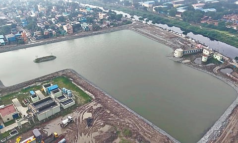 A 9.95-acre pond being upgraded at Kargil Nagar, Tiruvottiyur