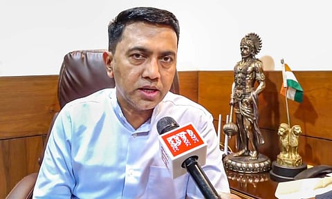 Goa Chief Minister Pramod Sawant speaks to PTI regarding the fire tragedy at a nightclub, in North Goa district, Sunday, Dec. 7, 2025 (PTI)&nbsp;