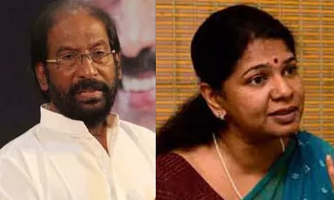 (L-R) Tiruchi Siva and Kanimozhi Somu