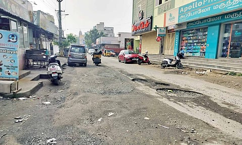 Oil Mills Road rendered pothole-ridden due to recent rains