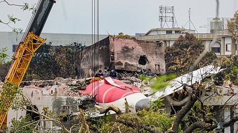 A London-bound Air India plane crashed moments after taking off from the Ahmedabad airport (PTI) 