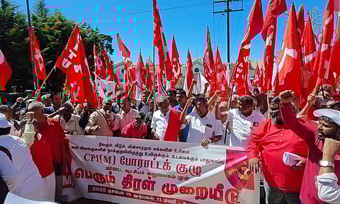 P Shanmugam on Monday accused the BJP-led union government of implementing anti-people laws