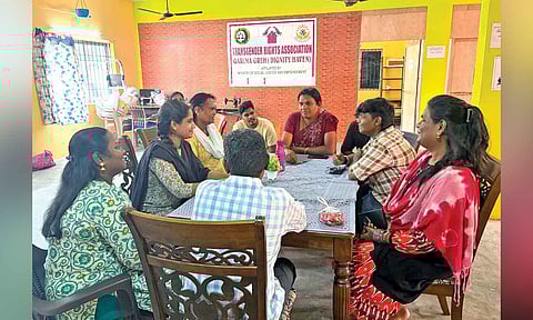 Trans persons at the shelter in Kolathur