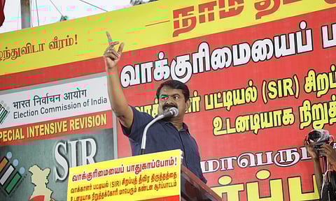 Naam Tamilar Katchi (NTK) leader Seeman (x/@Seeman4TN)&nbsp;