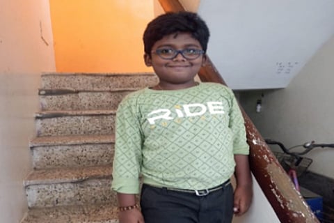 Seven-year-old V J Theeksheth
