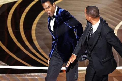 Will Smith slapping Chris Rock