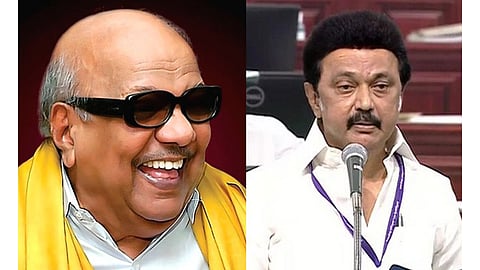 Karunanidhi and CM Stalin