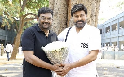 Puri Jagannadh with Chiranjeevi.