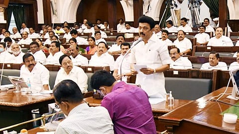 Stalin addressing the assembly (Source: Twitter/CMOTamilNadu)