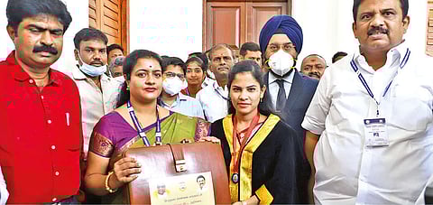 Mayor R Priya before her maiden budget