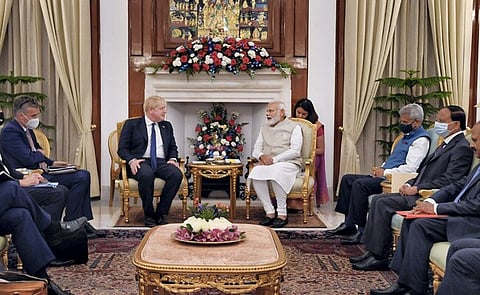 PM Modi and British Prime Minister Boris Johnson