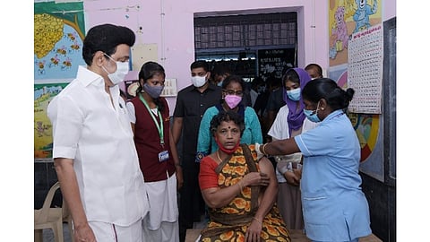 Visuals from a mega vaccination camp in Chennai