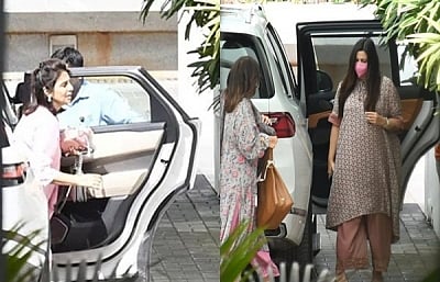 Neetu Kapoor, Soni Razdan, Shaheen Bhatt visit Ranbir-Alia residence