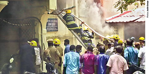 Firefighters brought the blaze under control in two-and-a-half hours