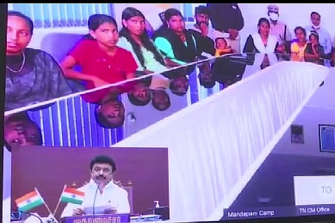 Stalin interacted with refugees from Sri Lanka via video conferencing