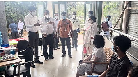 J Radhakrishnan inspected the campus and oversaw the testing process.