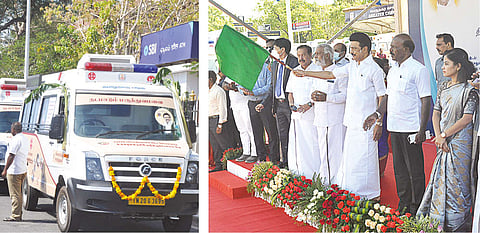 Stalin flags off the vehicles