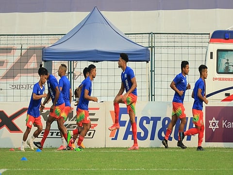 TRAU FC during practice session