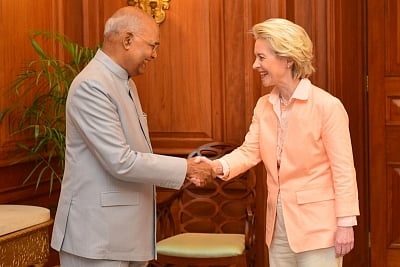 President Ram Nath Kovind and Ursula von der Leyen