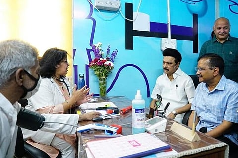 Tamil Nadu CM MK Stalin and Delhi CM Arvind Kejriwal