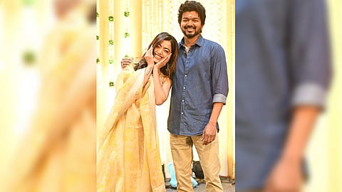 All Smiles: Vijay with Rashmika Mandanna.