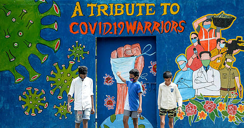 A mural on a wall in Chennai