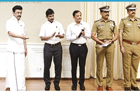 Chief Minister MK Stalin inaugurating the new app