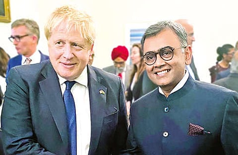 Johnson with Vedant Jhaver