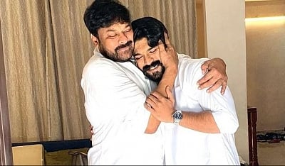 Actor Chiranjeevi and Ram Charan
