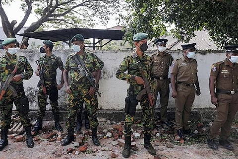 Sri Lankan Special Task Force troops are on alert.