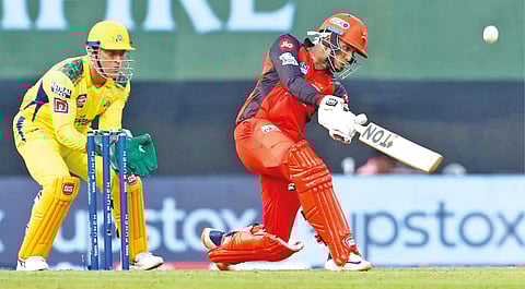 Sunrisers Hyderabad opening batter Abhishek Sharma was too hot to handle against Chennai Super Kings