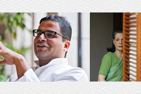 Prashant Kishor and Congress President Sonia Gandhi