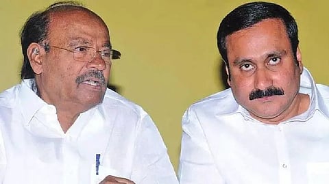 Anbumani Ramadoss with Ramadoss