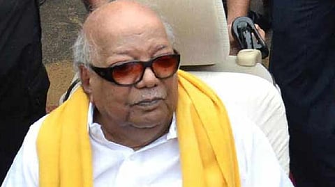 DMK founder M Karunanidhi as former Chief Minister or Kalaignar