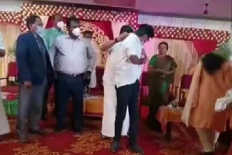 First-year MBBS students of Government Madurai Medical College took 'Maharishi Charak Shapath'