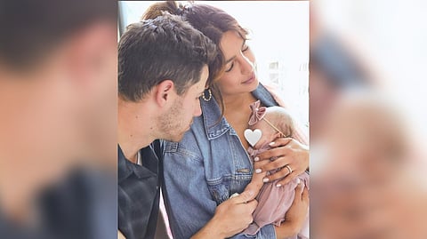 Priyanka Chopra, Nick Jonas and their daughter