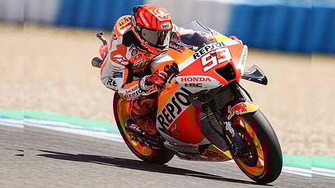 Honda rider Marc Marquez in action during Spanish Moto GP (Image: Honda media)