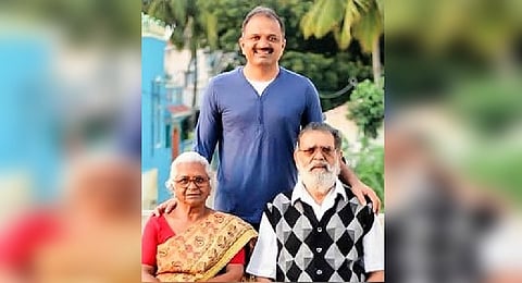 A G Pararivalan with his family