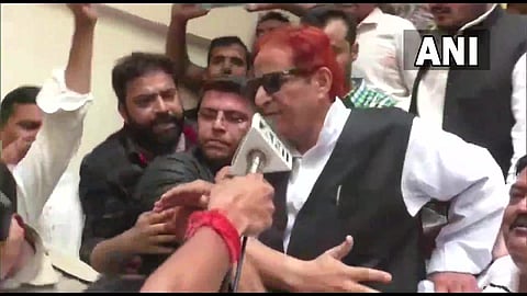 Azam Khan after getting the bail