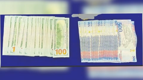 Foreign currency seized in Chennai Airport