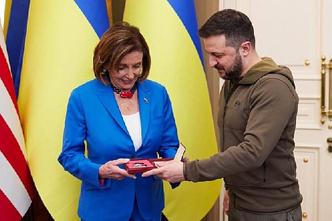 Ukraine  President Volodymyr Zelenskyy, US House Speaker Nancy Pelosi