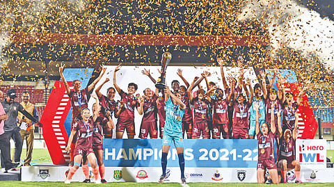 Gokulam Kerala FC players in jubilant mood