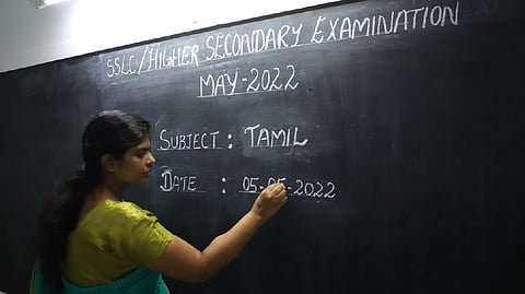 Exam halls are all set at Ashok Nagar Government Hr Sec School