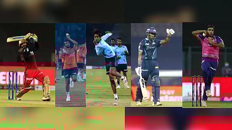 (L) DINESH KARTHIK, THANGARASU NATARAJAN, R SAI KISHORE, VIJAY SHANKAR and RAVICHANDRAN ASHWIN