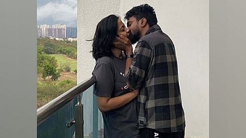 Rahul Ramakrishna with his fiancee (Image source: Twitter)