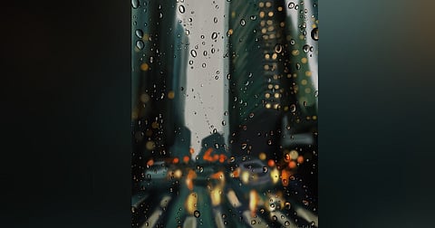 Painting of Rain by a Chennai-based artist