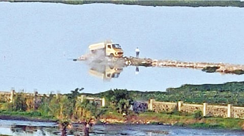 Construction waste dumped in Pallikaranai marsh